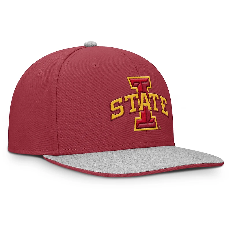 Casquette snapback Loden Fanatics Cardinal Iowa State Cyclones pour homme