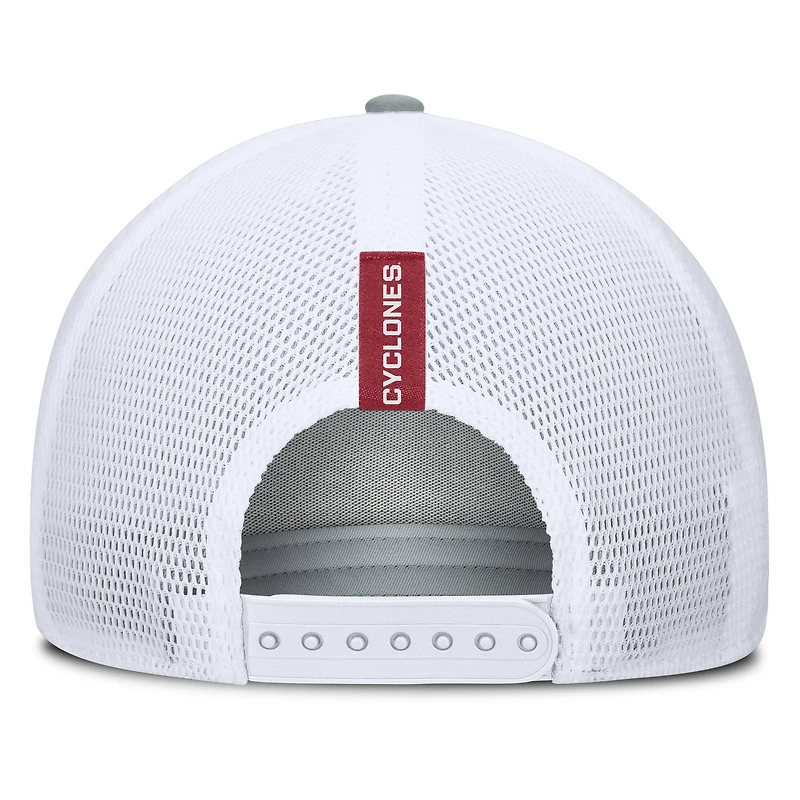 Casquette ajustable Fanatics Heather Grey/Cardinal Iowa State Cyclones pour hommes