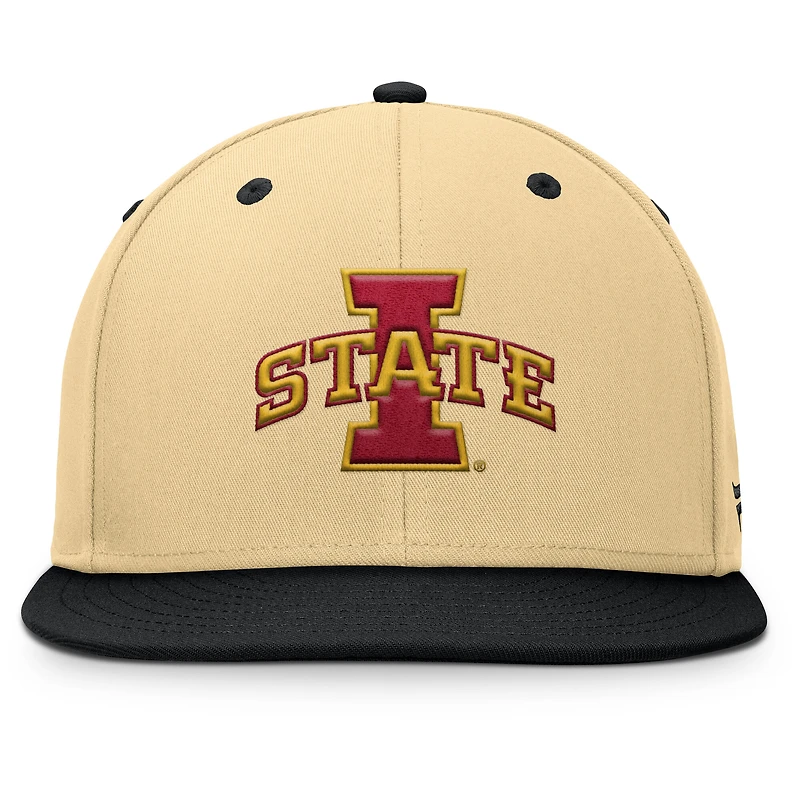 Men's Fanatics Khaki/Black Iowa State Cyclones Balance Fitted Hat