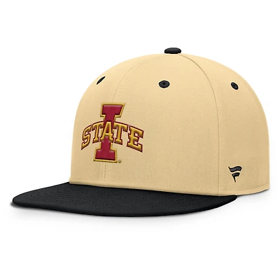 Men's Fanatics Khaki/Black Iowa State Cyclones Balance Fitted Hat