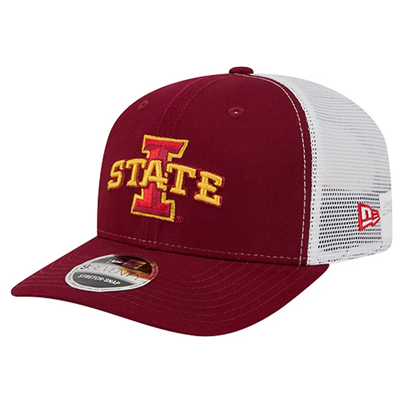 Men's New Era  Cardinal Iowa State Cyclones Team 9SEVENTY COOLERA Trucker Adjustable Hat
