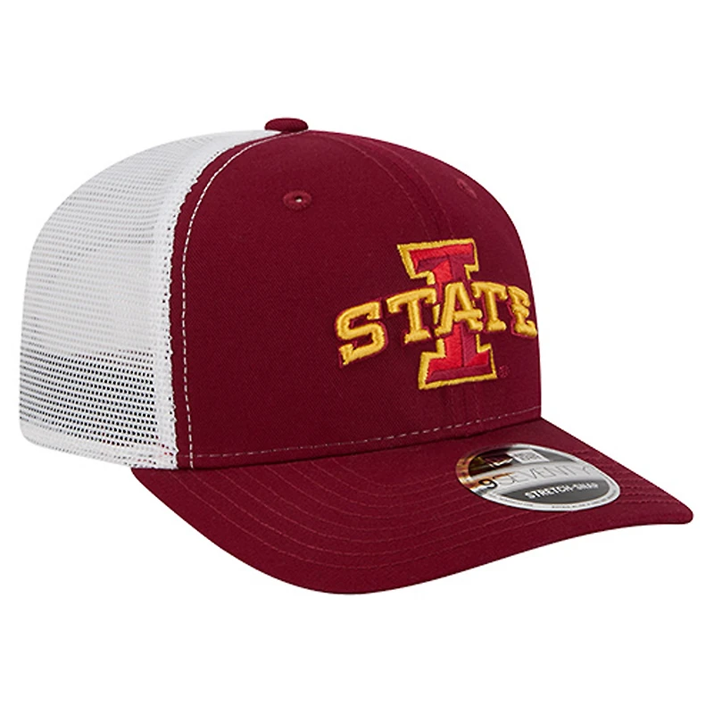 Men's New Era  Cardinal Iowa State Cyclones Team 9SEVENTY COOLERA Trucker Adjustable Hat