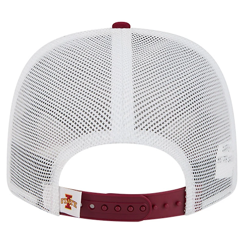 Men's New Era Cardinal Iowa State Cyclones Team 9SEVENTY COOLERA Trucker Adjustable Hat