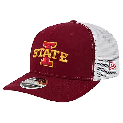 Casquette ajustable New Era Cardinal Iowa State Cyclones Team 9SEVENTY COOLERA Trucker pour homme