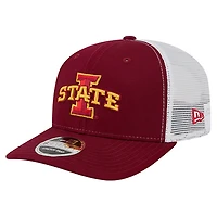 Casquette ajustable New Era Cardinal Iowa State Cyclones Team 9SEVENTY COOLERA Trucker pour homme