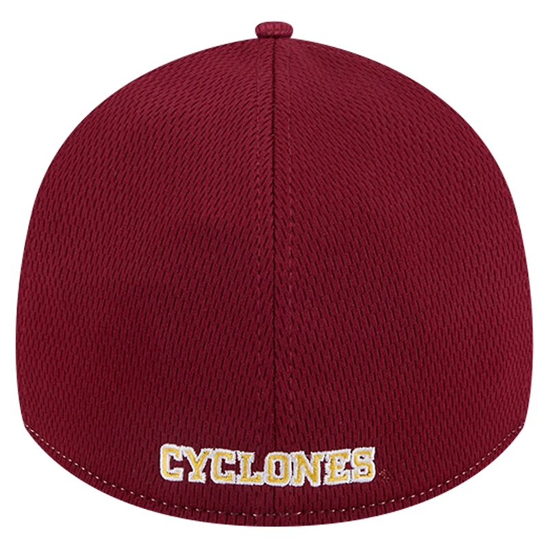 Men's New Era Heather Gray/Cardinal Iowa State Cyclones Two-Tone 39THIRTY Flex Hat
