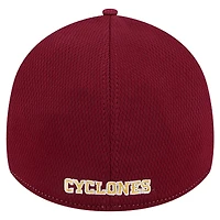 Men's New Era Heather Gray/Cardinal Iowa State Cyclones Two-Tone 39THIRTY Flex Hat