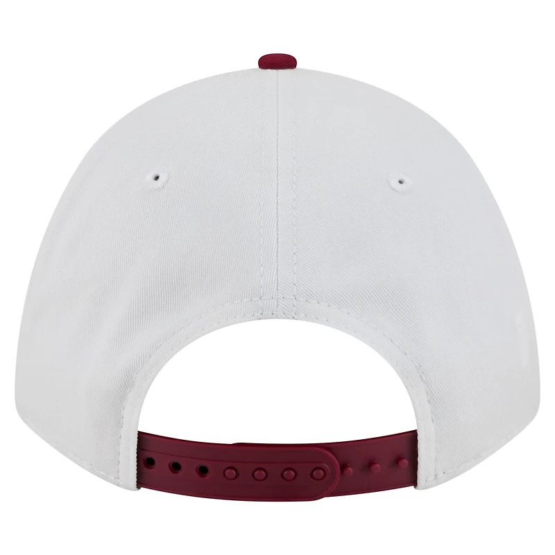 Men's New Era White/Cardinal Iowa State Cyclones Arch Two-Tone Rope 9FORTY A-Frame M-Crown Adjustable Hat