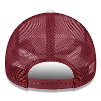 Men's New Era White/Cardinal Iowa State Cyclones Court Sport Foam A-Frame 9FORTY Adjustable Trucker Hat