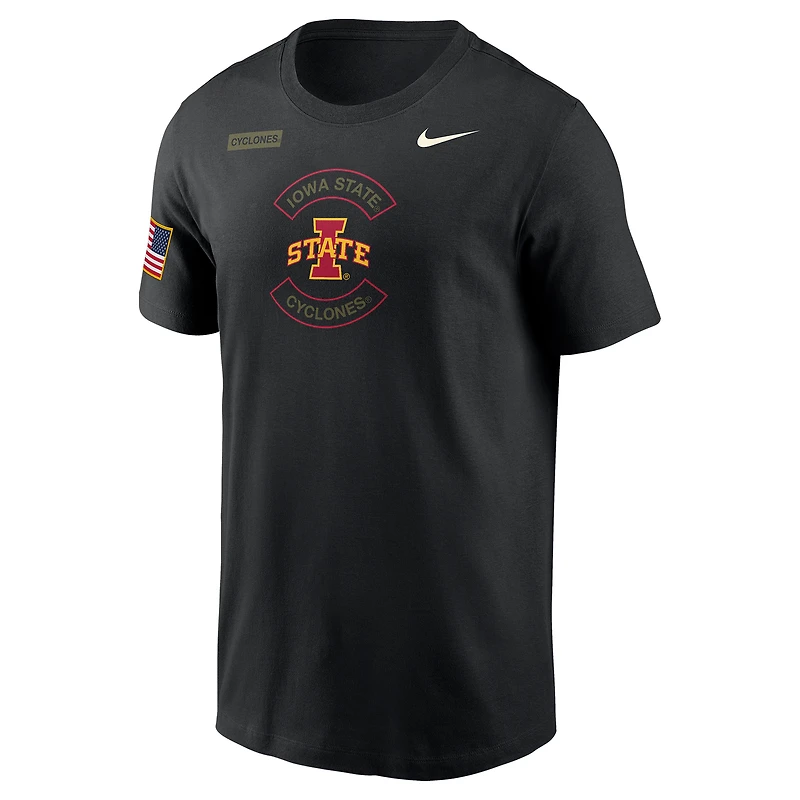 Men's Nike Black Iowa State Cyclones 2025 Military Appreciation Dri-FIT T-Shirt
