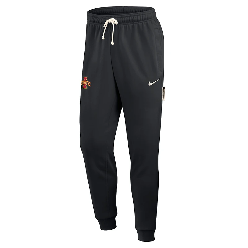 Men's Nike Black Iowa State Cyclones 2025 Sideline Standard Issue Dri-FIT Taper Sweatpants
