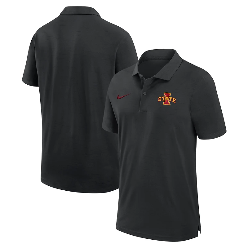 Polo Nike Performance noir pour homme des Cyclones de l'Iowa State