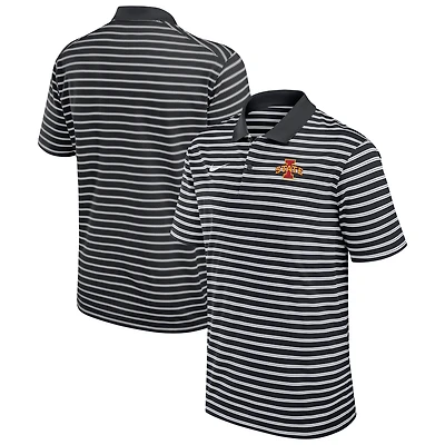 Polo Nike Victory Stripe Performance noir pour homme des Cyclones de l'Iowa State