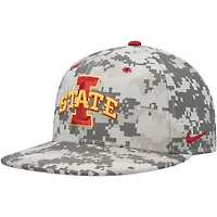 Men's Nike Camo Iowa State Cyclones Aero True Baseball Performance Fitted Hat