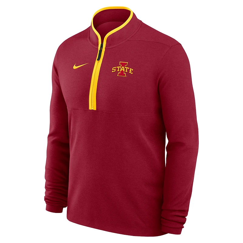 Men's Nike Cardinal Iowa State Cyclones Basketball Victory Dri-FIT Half-Zip Pullover