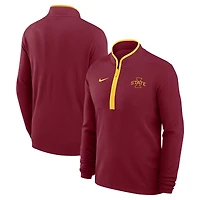 Men's Nike Cardinal Iowa State Cyclones Coaches Courtside Basketball Victory Performance Quarter-Zip Top