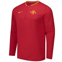 Men's Nike Cardinal Iowa State Cyclones Coaches Quarter-Zip Jacket