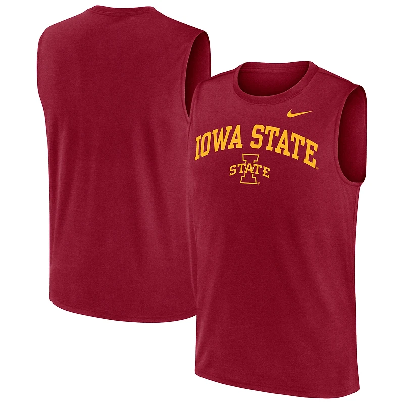 Débardeur Nike Cardinal Iowa State Cyclones Legend Dri-FIT pour homme