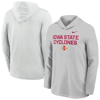 Sweat à capuche manches longues Nike Iowa State Cyclones 2025 Sideline Dri-FIT gris pour homme