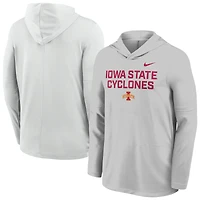 Sweat à capuche manches longues Nike Iowa State Cyclones 2025 Sideline Dri-FIT gris pour homme