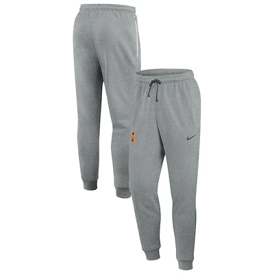 Men's Nike Heather Gray Iowa State Cyclones Basketball Practice Dri-FIT Taper Sweatpants