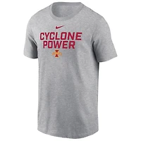 T-shirt Nike gris chiné Iowa State Cyclones Local Performance pour homme