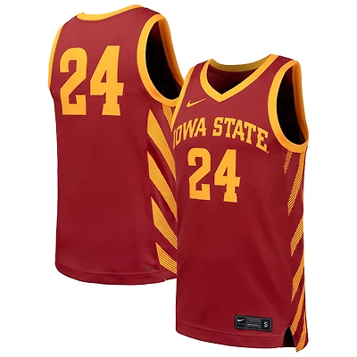 Men's Nike #25 Gold Iowa State Cyclones Replica Basketball Jersey