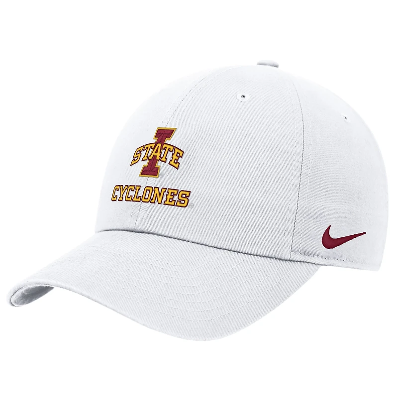 Men's Nike White Iowa State Cyclones 2025 On-Field Club Adjustable Hat