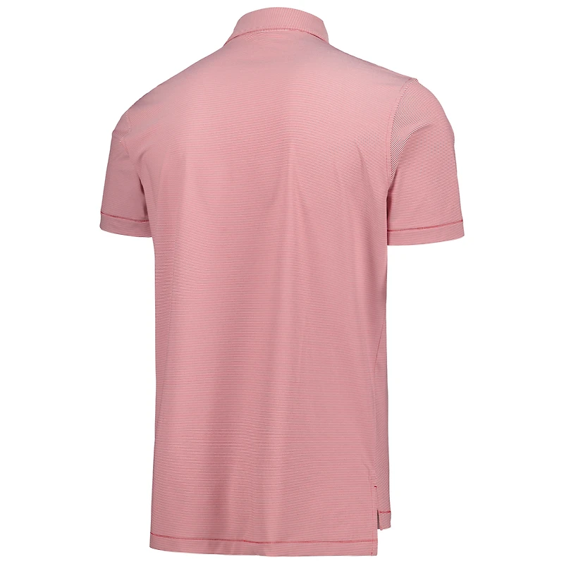 Men's Peter Millar Cardinal Iowa State Cyclones Jubilee Stripe Performance Polo