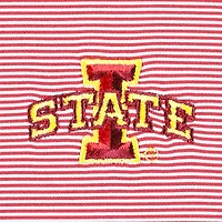 Men's Peter Millar Cardinal Iowa State Cyclones Jubilee Stripe Performance Polo