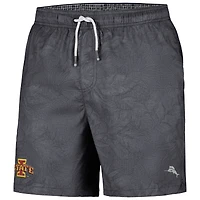 Tommy Bahama Homme Noir Iowa State Cyclones Naples Layered Leaves Swim Trunks