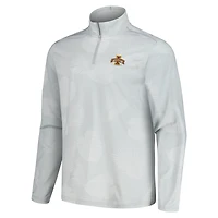 Veste à demi-zip Tommy Bahama gris Iowa State Cyclones Delray Frond IslandZone pour hommes