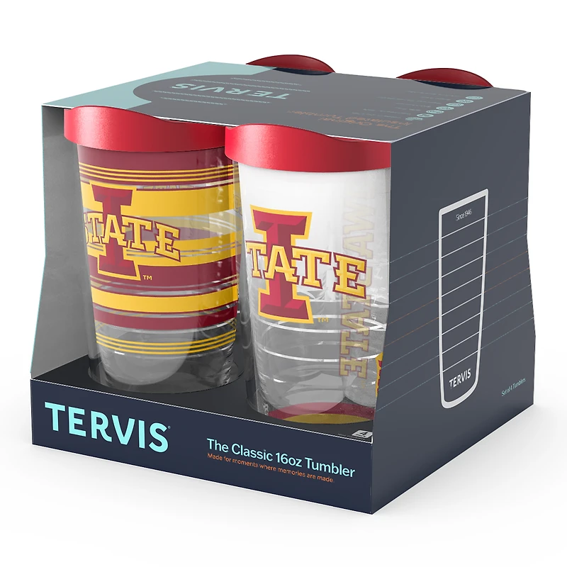 Tervis Iowa State Cyclones paquet de quatre 16oz. Ensemble de gobelets classiques