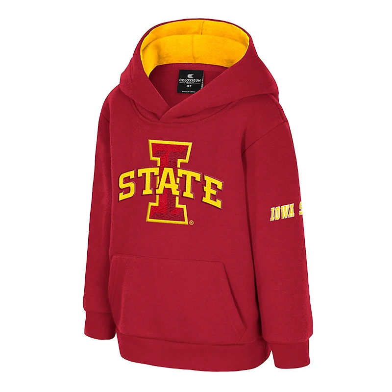 Toddler Colosseum  Cardinal Iowa State Cyclones Big Logo Volume Fleece Pullover Hoodie