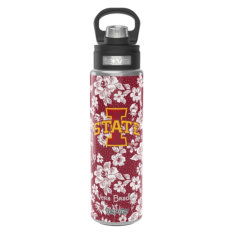 Bouteille à large ouverture Vera Bradley x Tervis Iowa State Cyclones de 710 ml avec bouchon de luxe