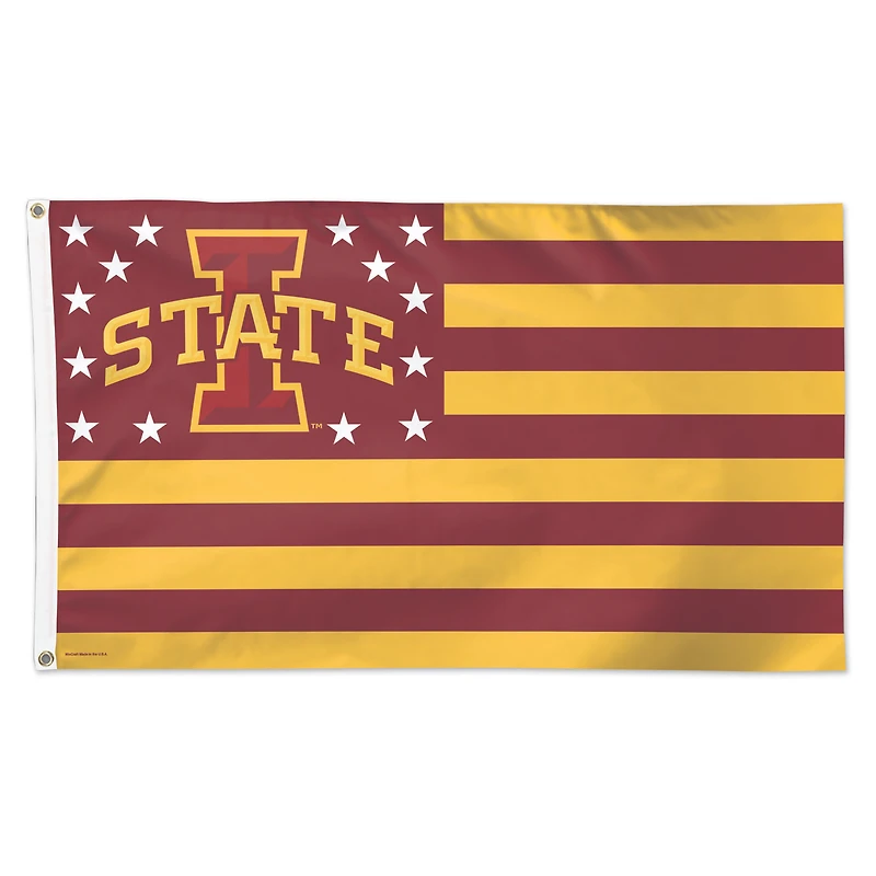 WinCraft Iowa State Cyclones 3' x 5' Single-Sided Deluxe Patriotic Stars & Stripes Flag