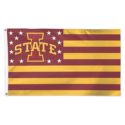WinCraft Iowa State Cyclones 3' x 5' Single-Sided Deluxe Patriotic Stars & Stripes Flag