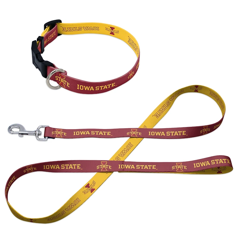 Ensemble laisse et collier pour animaux de compagnie WinCraft Iowa State Cyclones