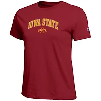 Women's Champion  Cardinal Iowa State Cyclones Arched Over Logo T-Shirt