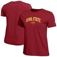 Women's Champion  Cardinal Iowa State Cyclones Arched Over Logo T-Shirt
