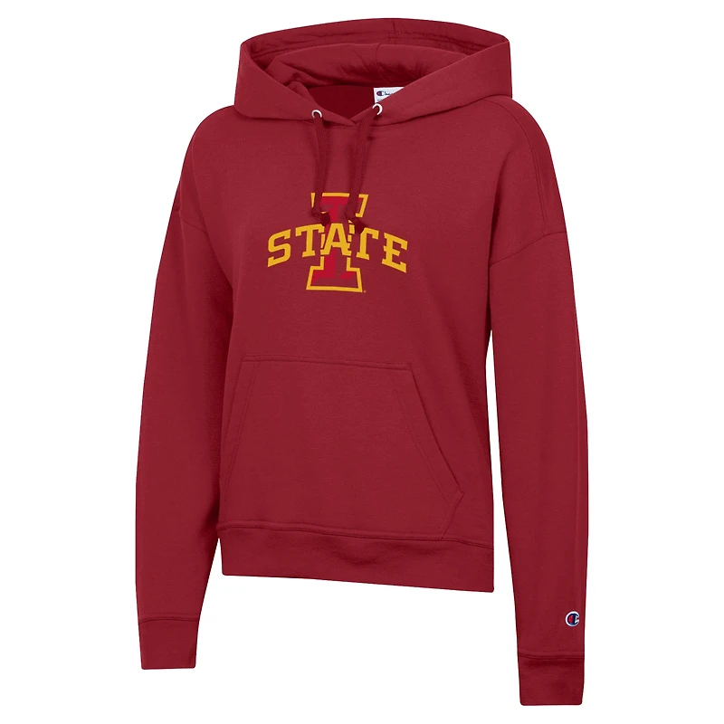 Sweat à capuche en polaire Powerblend avec logo Cardinal Iowa State Cyclones pour femme
