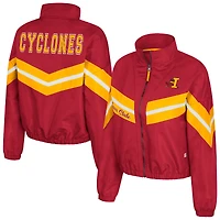 Coupe-vent à fermeture éclair intégrale Thin Ice pour femme Colosseum Cardinal Iowa State Cyclones