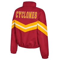 Coupe-vent à fermeture éclair intégrale Thin Ice pour femme Colosseum Cardinal Iowa State Cyclones