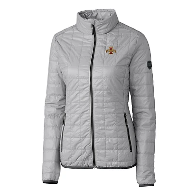 Doudoune Rainier entièrement zippée pour femme, grise, des Cyclones de l'État l'Iowa, Cutter & Buck