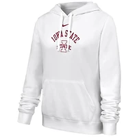 Women's Nike White Iowa State Cyclones Club Fleece Hoodie