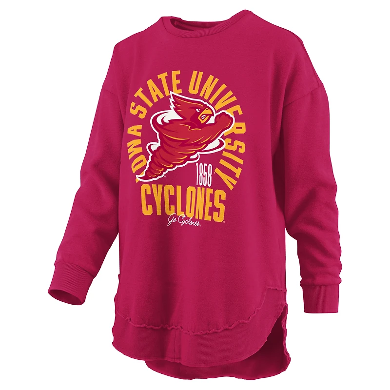 Women's Pressbox Cardinal Iowa State Cyclones Blitz Long Sleeve T-Shirt