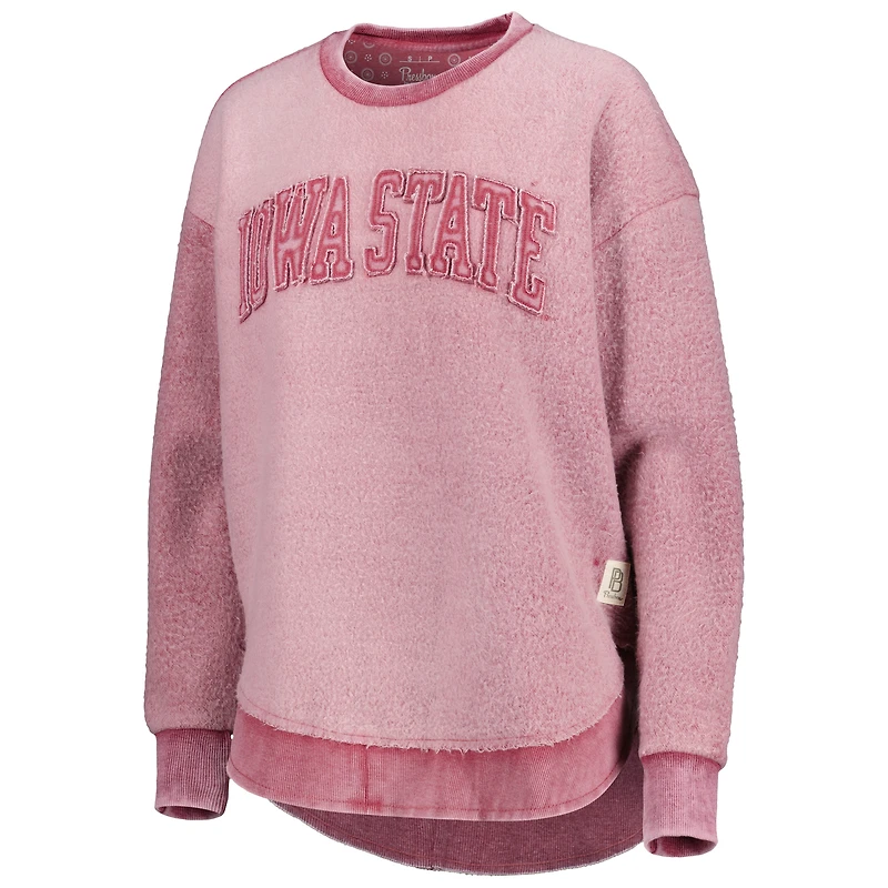 Sweat-shirt Pressbox Cardinal Iowa State Cyclones Ponchoville pour femme