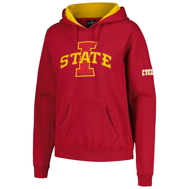 Sweat à capuche Stadium Athletic Cardinal Iowa State Cyclones pour femme
