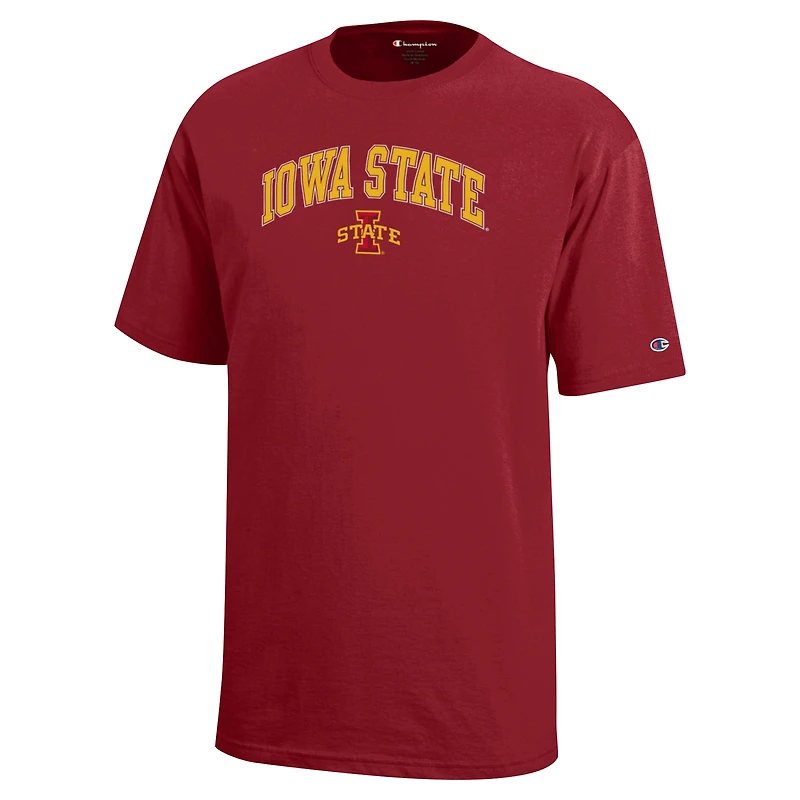 Champion de la jeunesse Cardinal Iowa State Cyclones Arch Over Logo T-Shirt