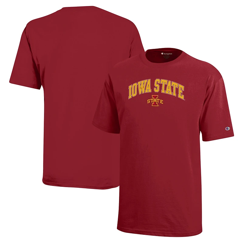 Champion de la jeunesse Cardinal Iowa State Cyclones Arch Over Logo T-Shirt